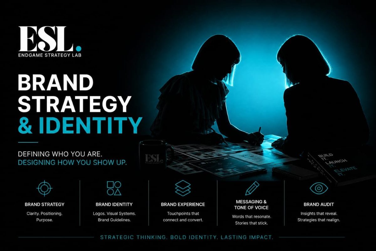 Brand strategy and identity work by Endgame Strategy Lab